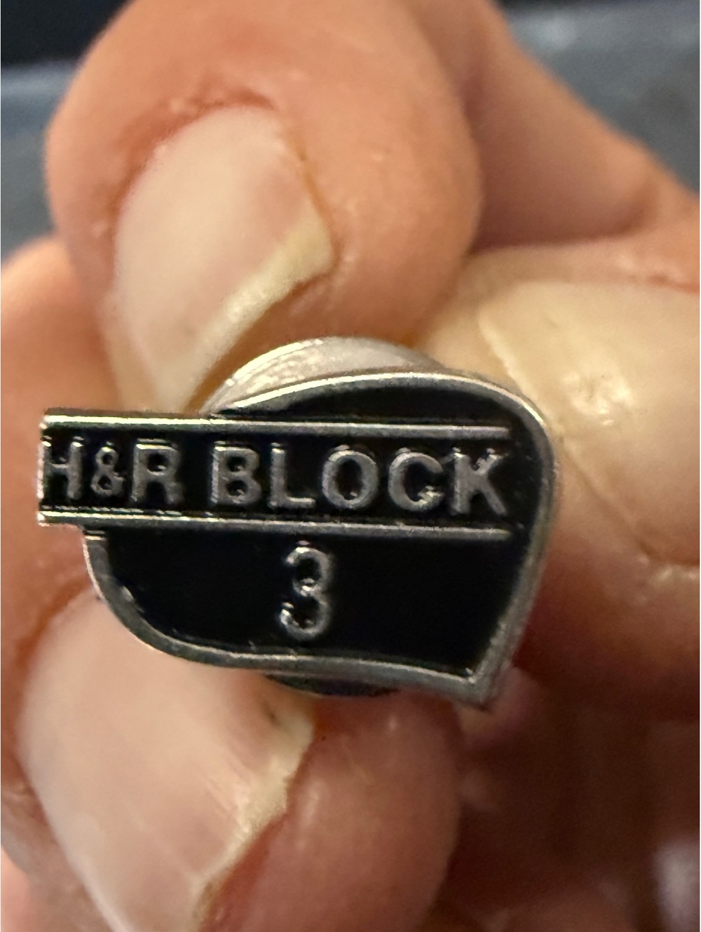 Vintage H&R Block Enamel Lapel Pin Badge
